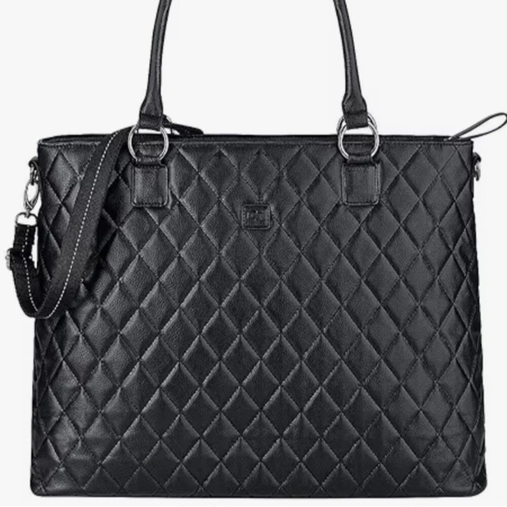Solo New York Tote Bag for Women - Handbag Laptop Padded Compartment, Quilted